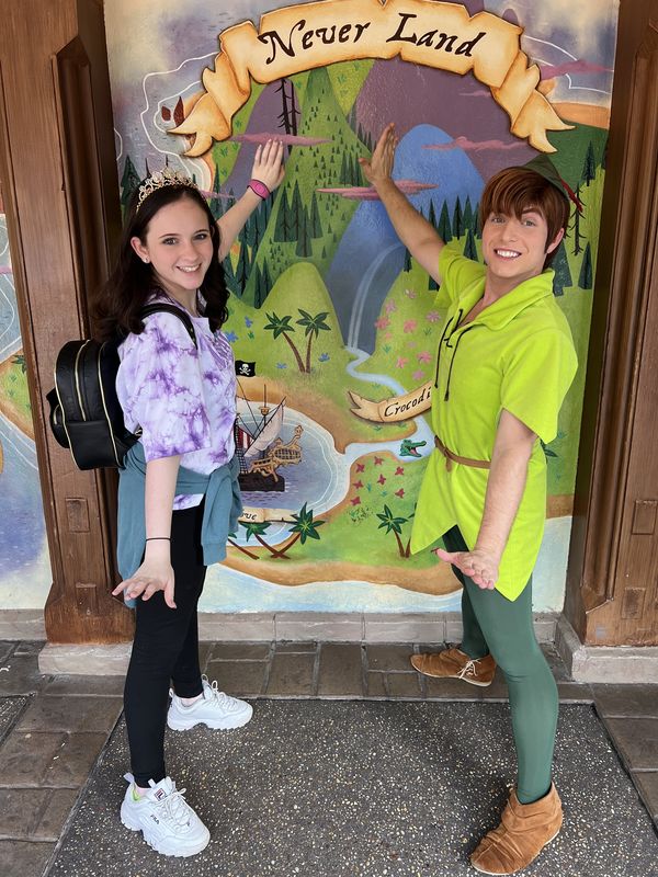 Katie got to fly to Neverland with Peter Pan. Photo by Stephanie Hayes.