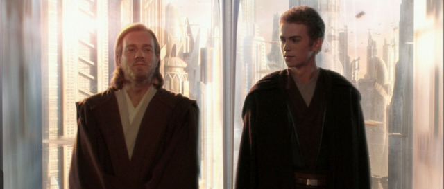 Obi-Wan and Anakin's elevator ride - not their last