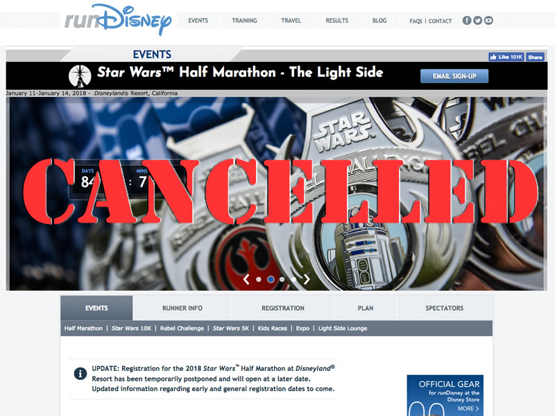 runDisney Places Disneyland Resort Events on Hiatus Starting in 2018